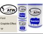 Preview: Ford, Graphite Effect, TF: 500ml Lackdose + 500ml Klarlack + 250ml Härter - Set, von ATW Autoteile West.